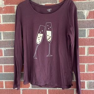 Loft wine colored wine glasses top